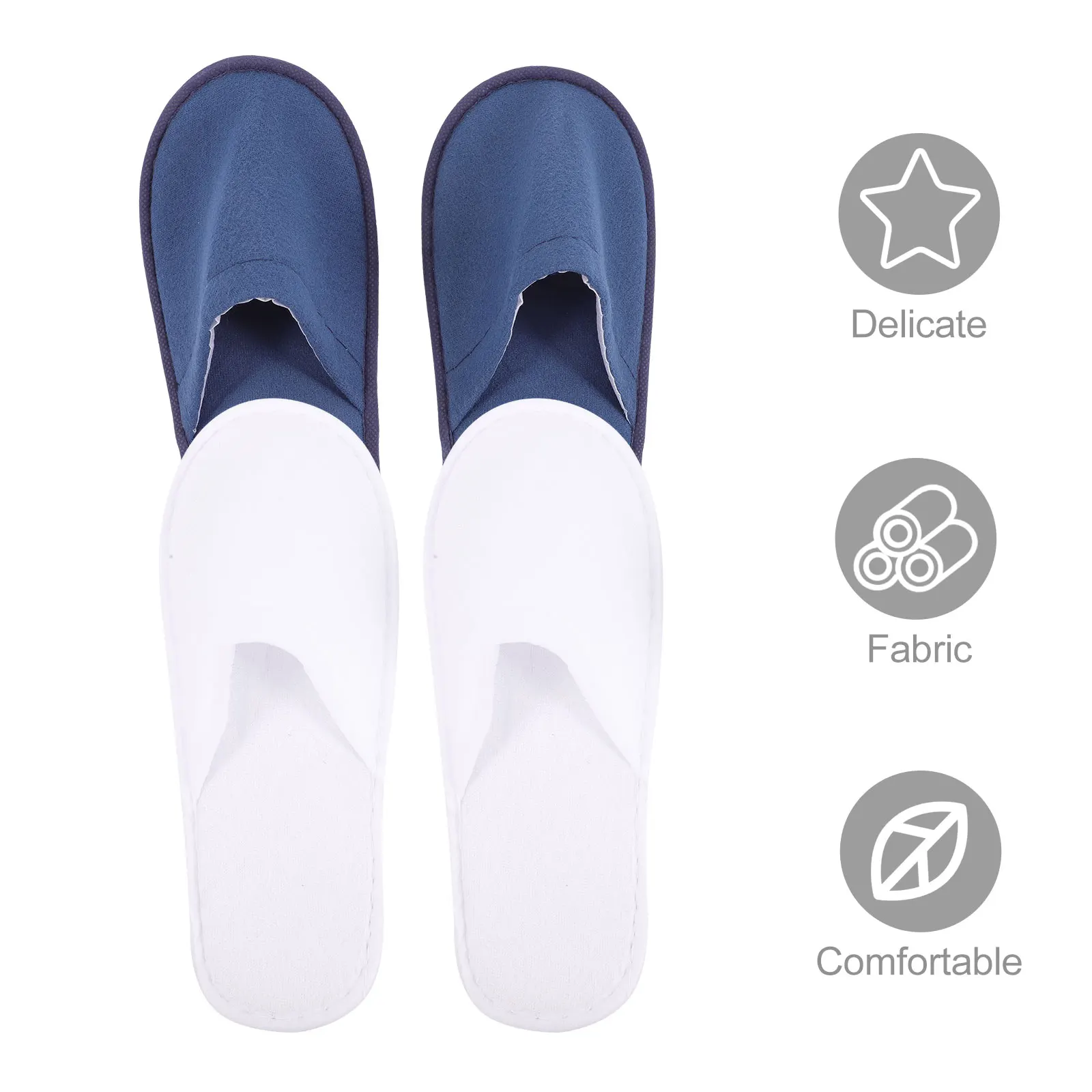 

6 Pairs Disposable Slippers Hotel Guest Travel Washable Women Spa Salon Fabric Anti Skid Lightweight Portable Household Bedroom
