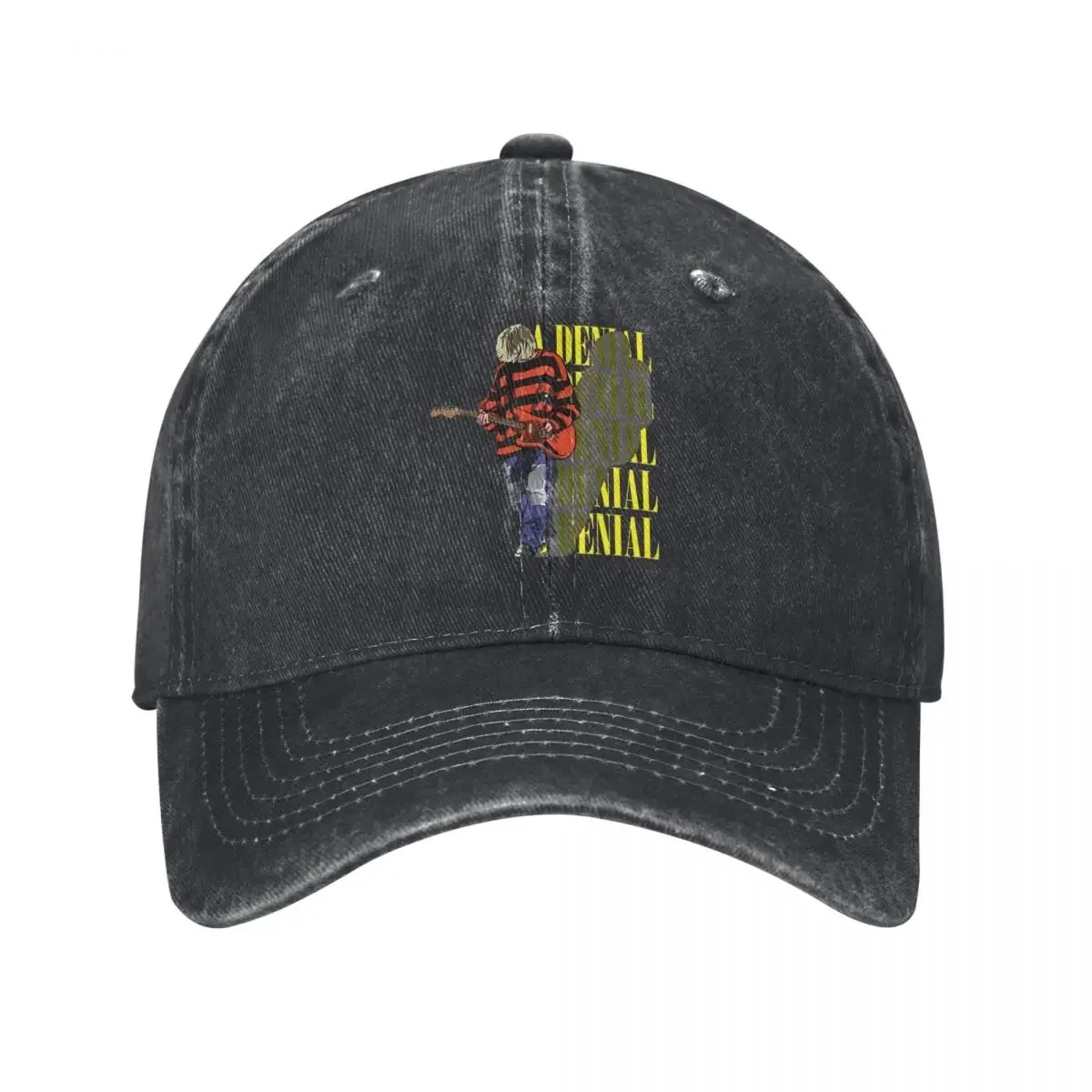 Kurt Cobain Guitar Men Women Baseball Cap Distressed Washed Caps Hat Vintage Outdoor Workouts Unstructured Soft Headwear