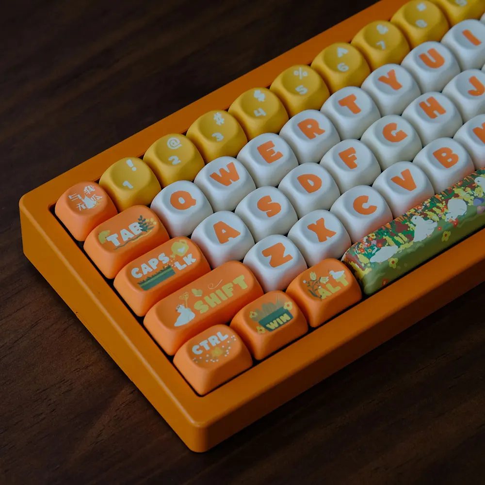 125 Key Flower and Duck Custom 5 Side Dye Sub PBT Keycaps MOA Profile Keyboard Keycap for Cherry MX Switches Mechanical Keyboard - Image 2