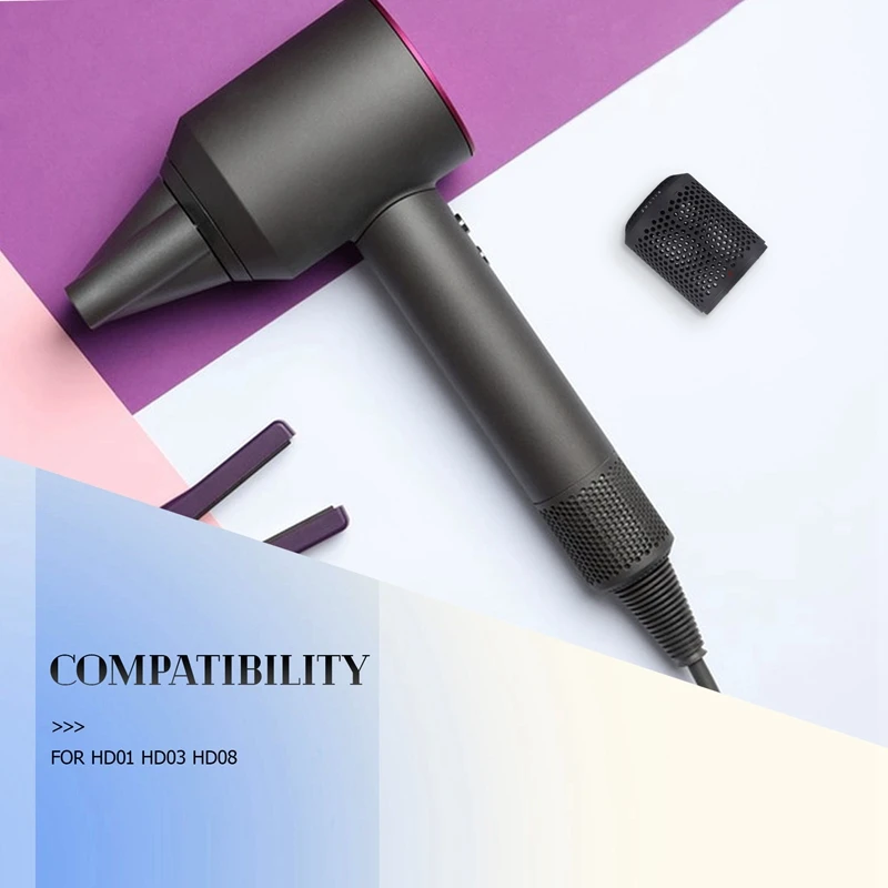 

Y21A Подходит для фена Dyson HD01 HD03 HD08 Пылезащитная внешняя крышка фильтра Аксессуары для пылесоса Серый