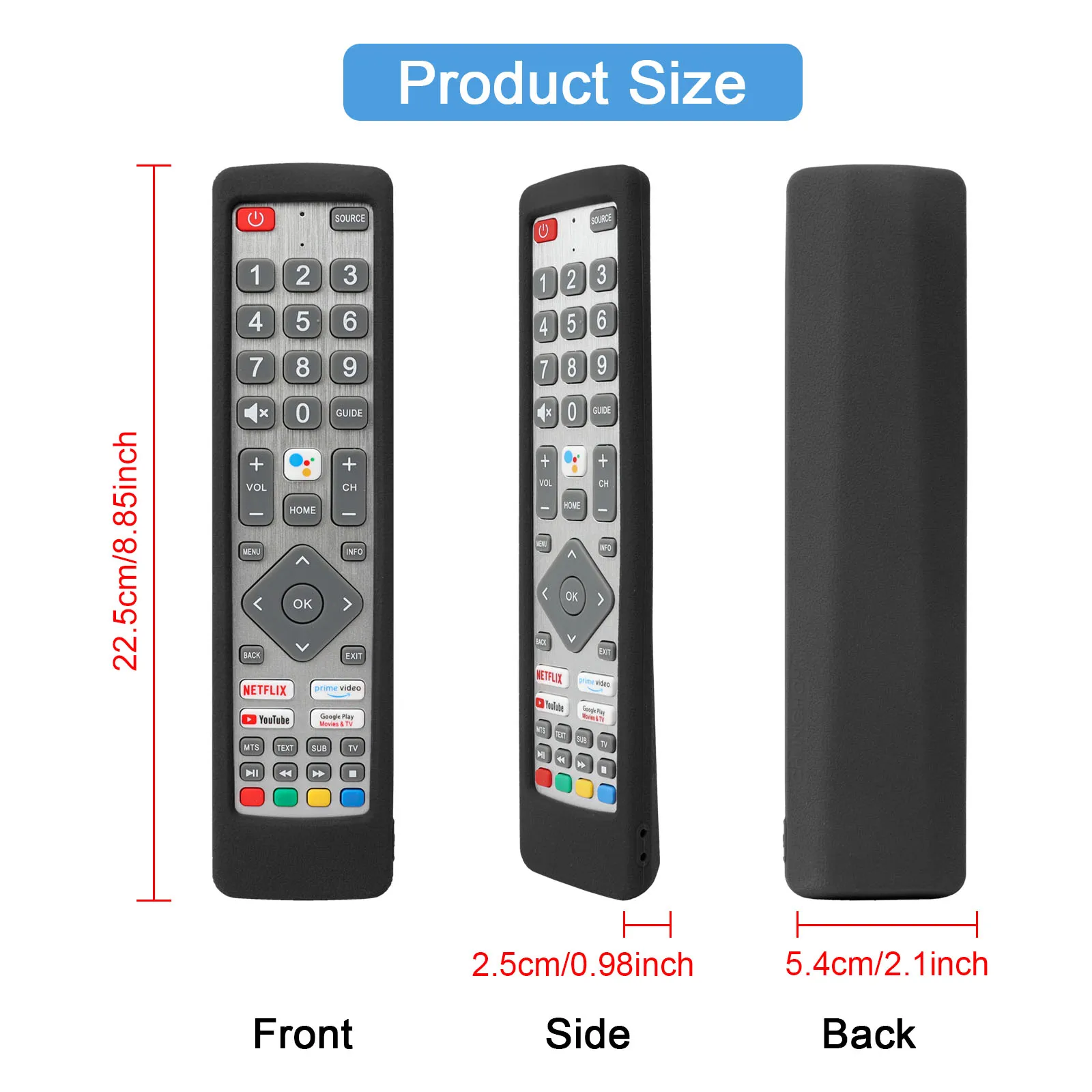 Silicone Case Fit for Sharp Smart TV Remote Control SHWRMC0133 SHW/RMC/0133 SHW/RMC/0134 Protective Sheath Cover Anti-Slip