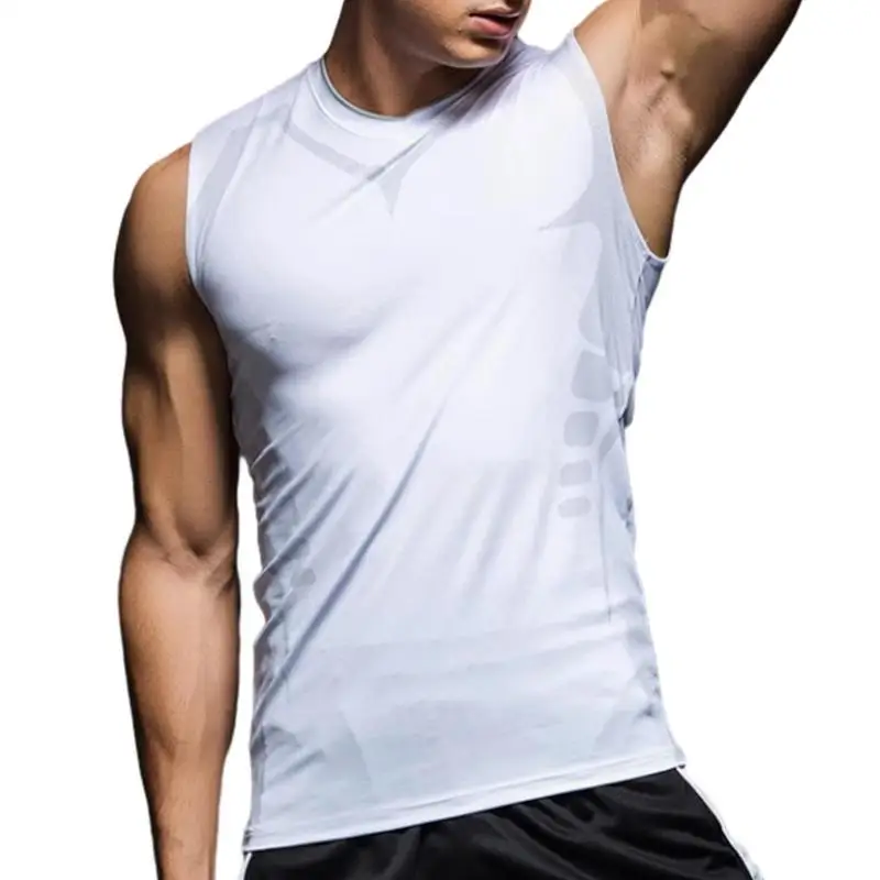 Ionische Vormgevingsvest Bodyshaper Vest Compressietank Top Mannen Afslankende Buik Vest Huidvriendelijke Buik Controle Mouwloze Shirts