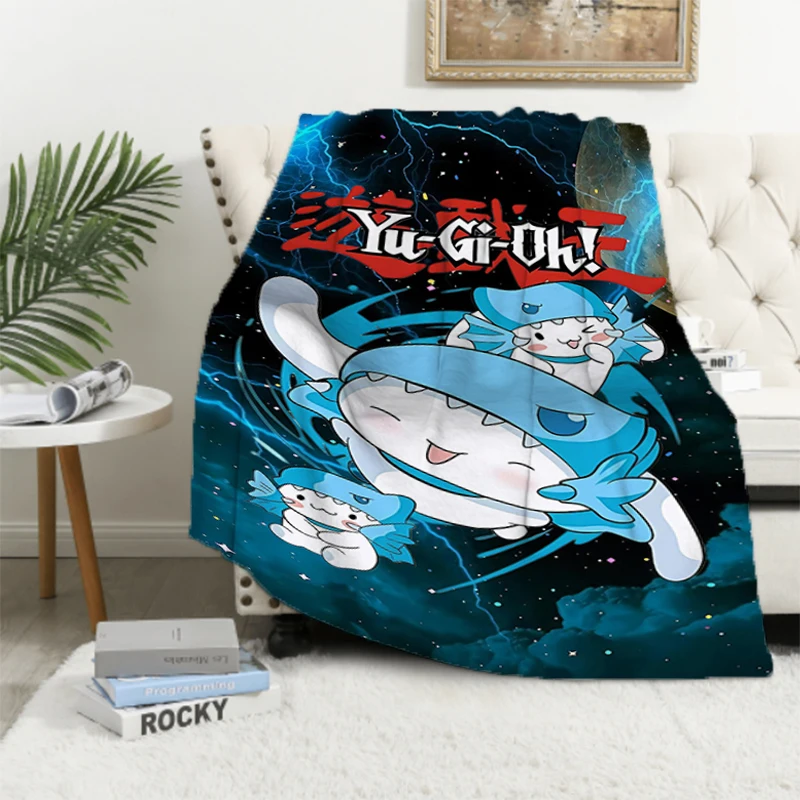 Hot Anime Yugioh Blankets for Decorative Sofa Throw Blanket for Winter Throwing King Lid Downy Microfiber Bedding Catnap Plaid