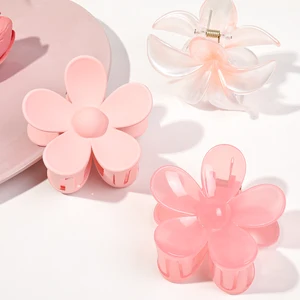Pink Flower Claw Clips Haare für Frauen, groß, dünn, dick, lockig, 90er Jahre, Kieferclip, 3 8 Hauptverkäufe Rosa Flasche - №8