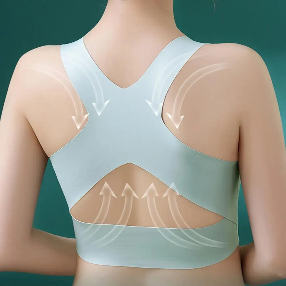 Women Brassiere Front Closure Posture Corrector Bras Sports Underwear  Breathable Cross Beauty Back Wireless Female Underwear