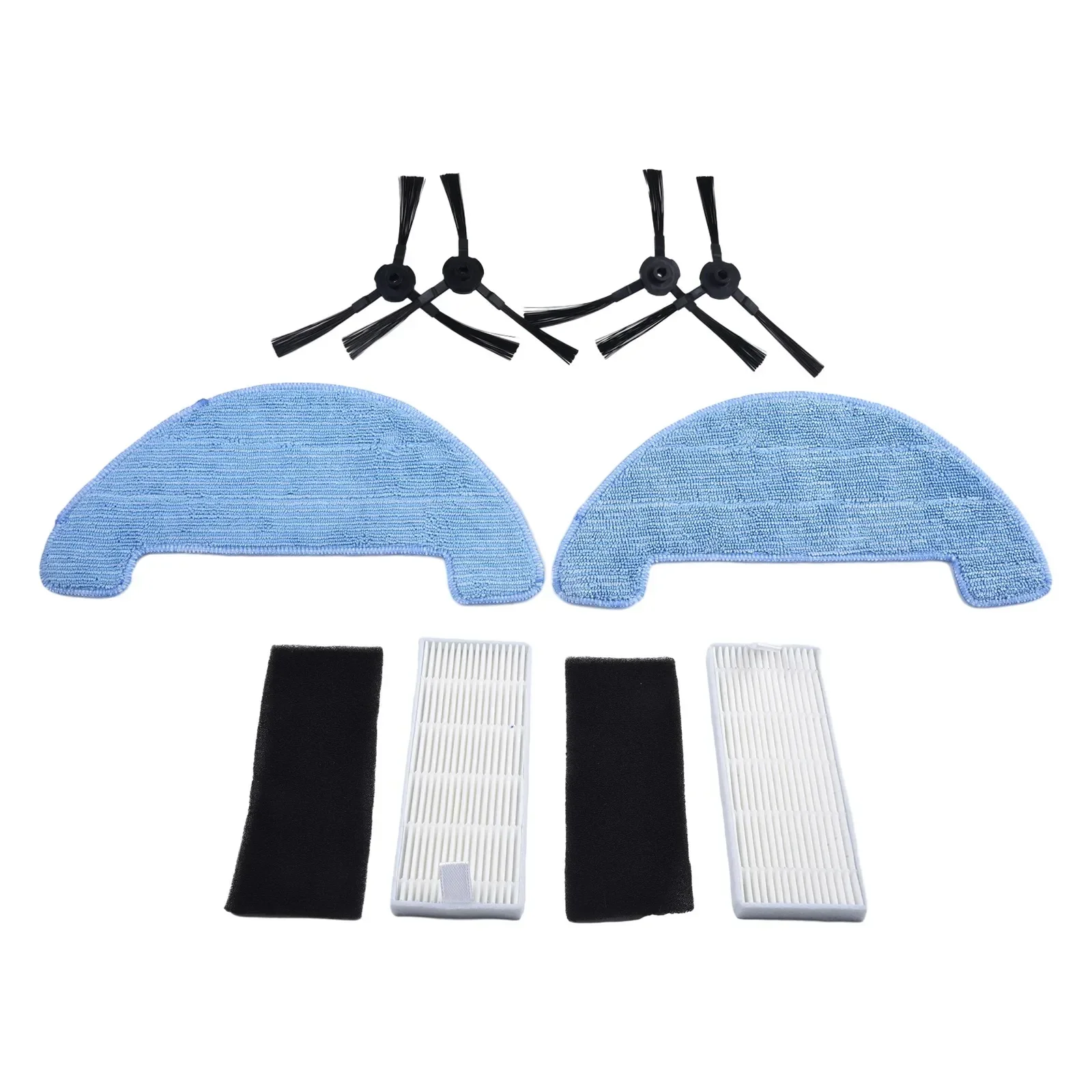 4pcs Side Brushes +2pcs Filter +2pcs Mop Cloth For Mister Robot Model Hybrid Vacuum Cleaner Sweeper Cleaning Tool Replacement