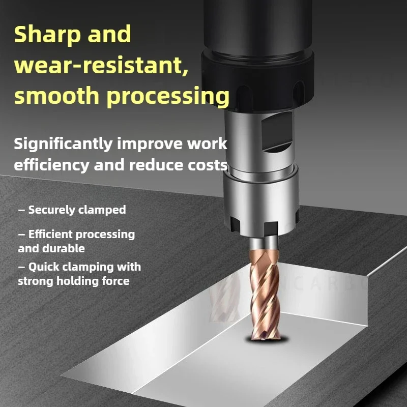 ER8 ER11 ER16M Shock Resistant Collet Chuck Extension Rod CNC Machining Center Straight Shank Clamp Tool Holder