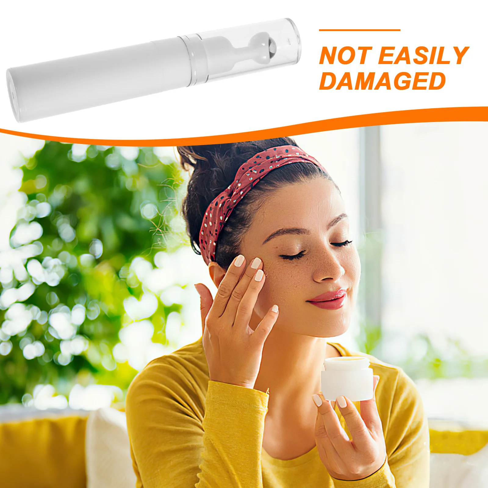 ขวดครีมบำรุงรอบดวงตาแบบลูกกลิ้งน้ำมันหอมระเหย ขวดเปล่าแบบเติมได้ สำหรับเครื่องสำอาง ป้องกันการรั่วซึม พกพาสะดวกสำหรับการเดินทาง ขนาด 10 มล.