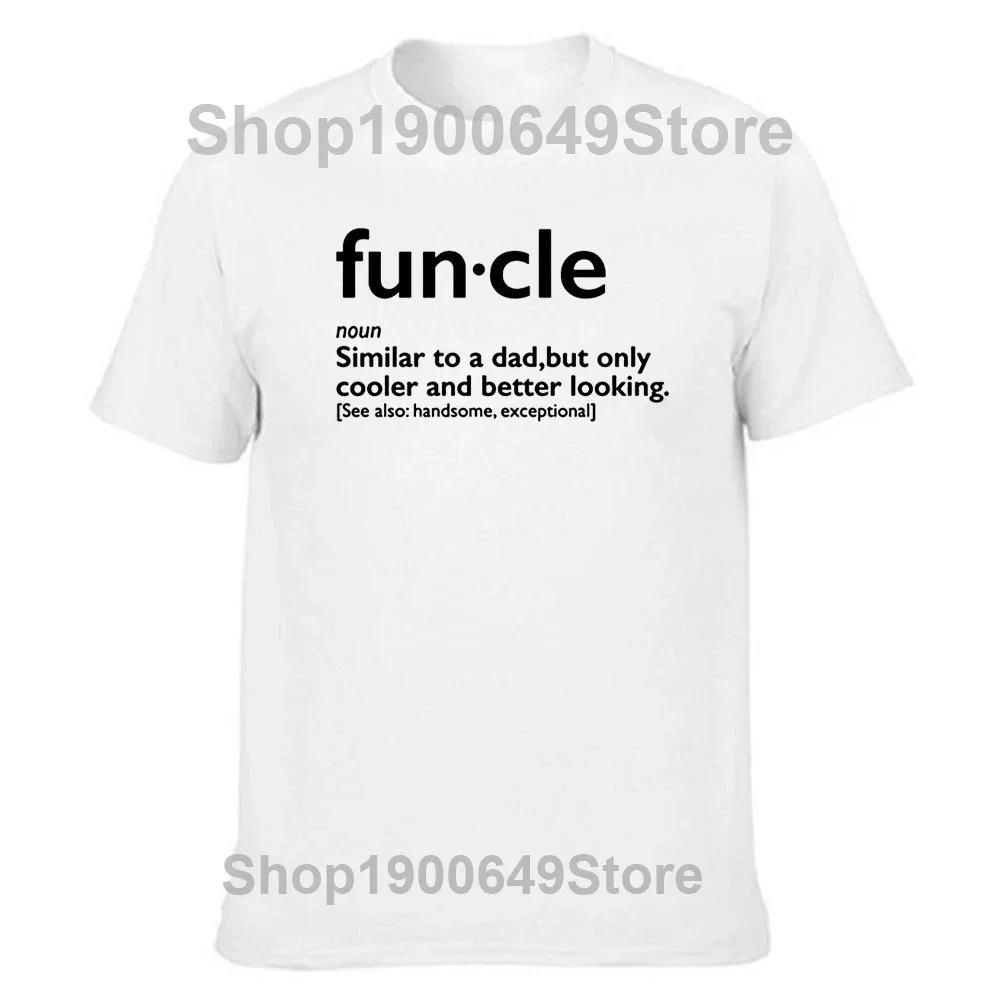 Funcle Definition Gift for Uncle T Shirt Funny Novelty Sarcastic Streetwear Short Sleeve O-Neck Harajuku Hip Hop T-shirt Men