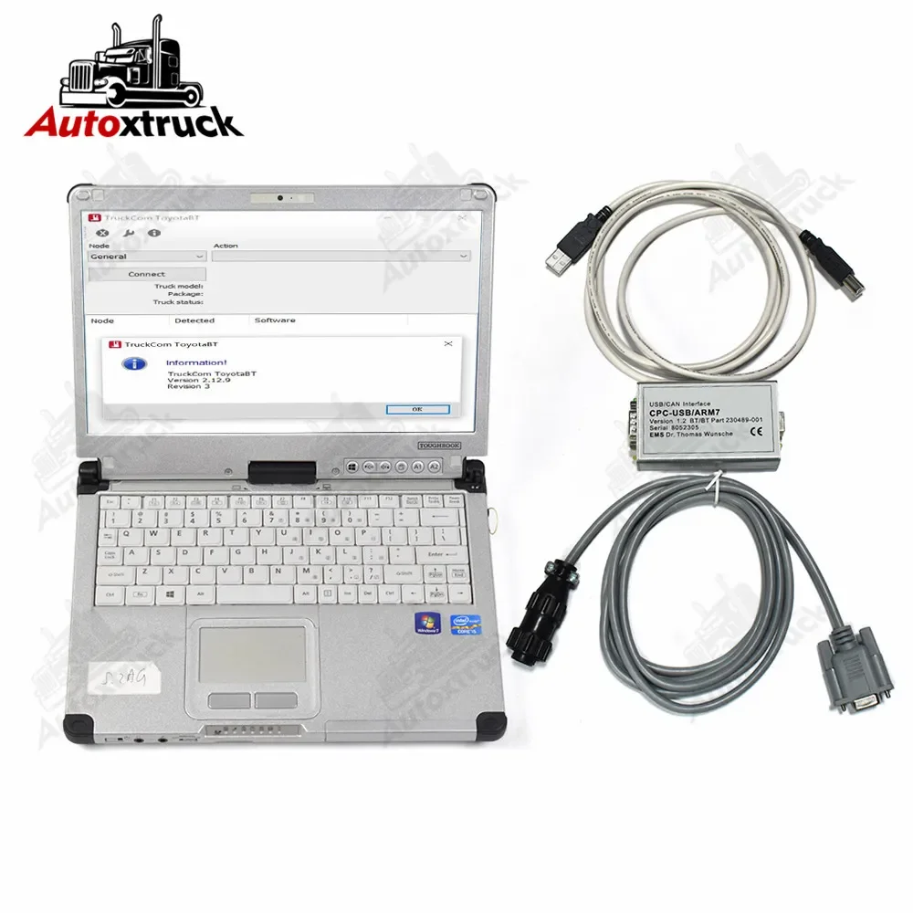 

Forklift For Toyota BT with CFC2 Laptop Communication Interface TruckCom ToyotaBT CAN suite Service ARM7 truck diagnostic tool