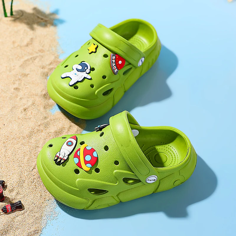 New Children Kids Baby Boys Girls Mules Clogs Summer Soft Sole Garden Beach Slippers Sandals Cave Hole Baby Shoes for Boys Girls