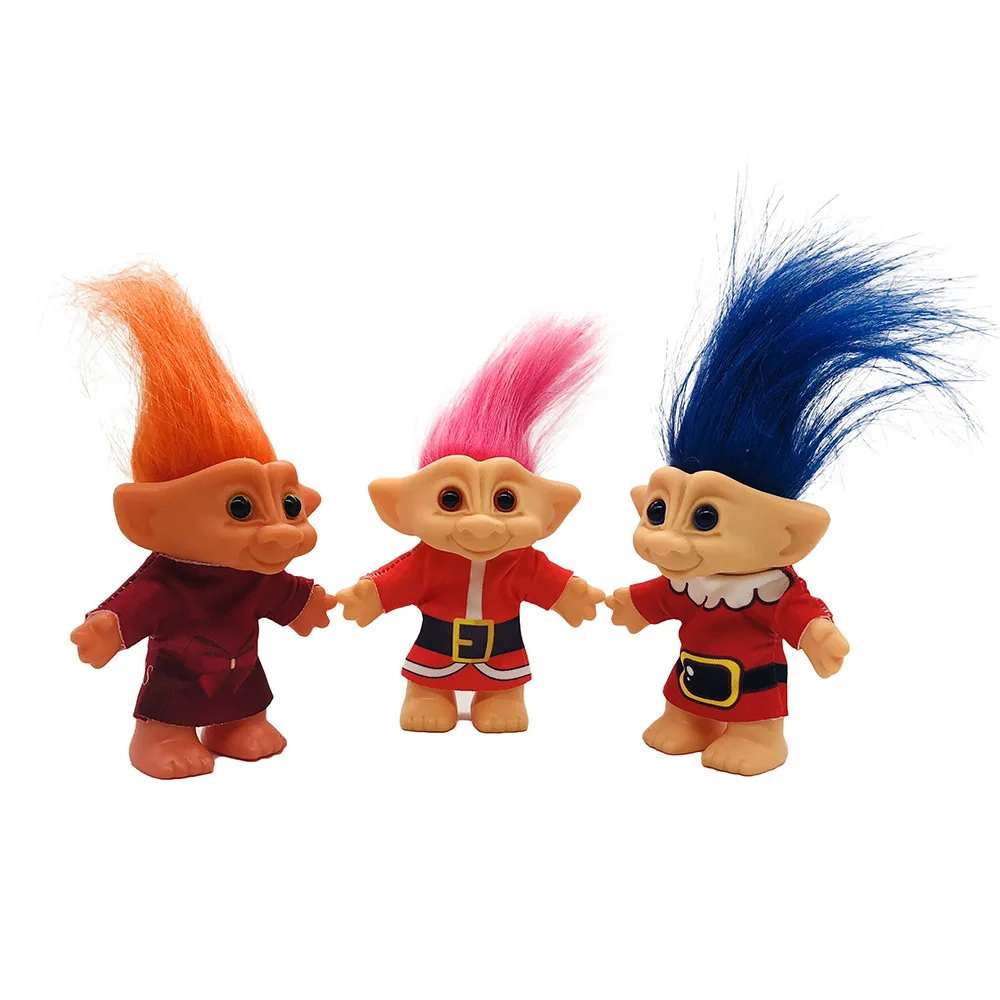 دمية ترول واحدة مقاس 10 سم مع شعر نابض بالحياة، أنمي ساحر قابل للجمع لديكور غرفة الأطفال أو كفكرة هدية مرحة