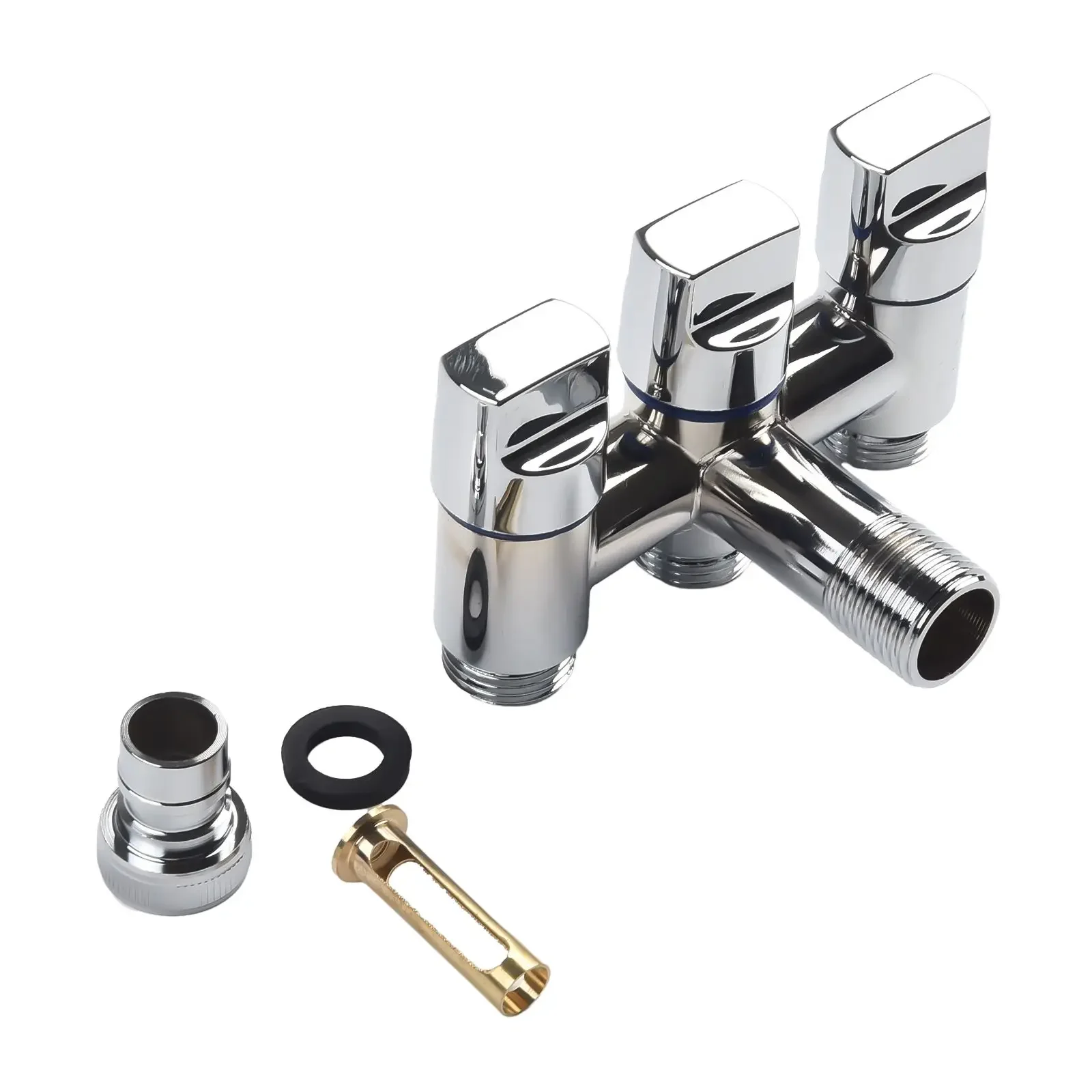 1-In-Three-Out Water Diversion Valve Toilet Three-Way Faucet Angle Valve For Bathroom Toilet Accessories