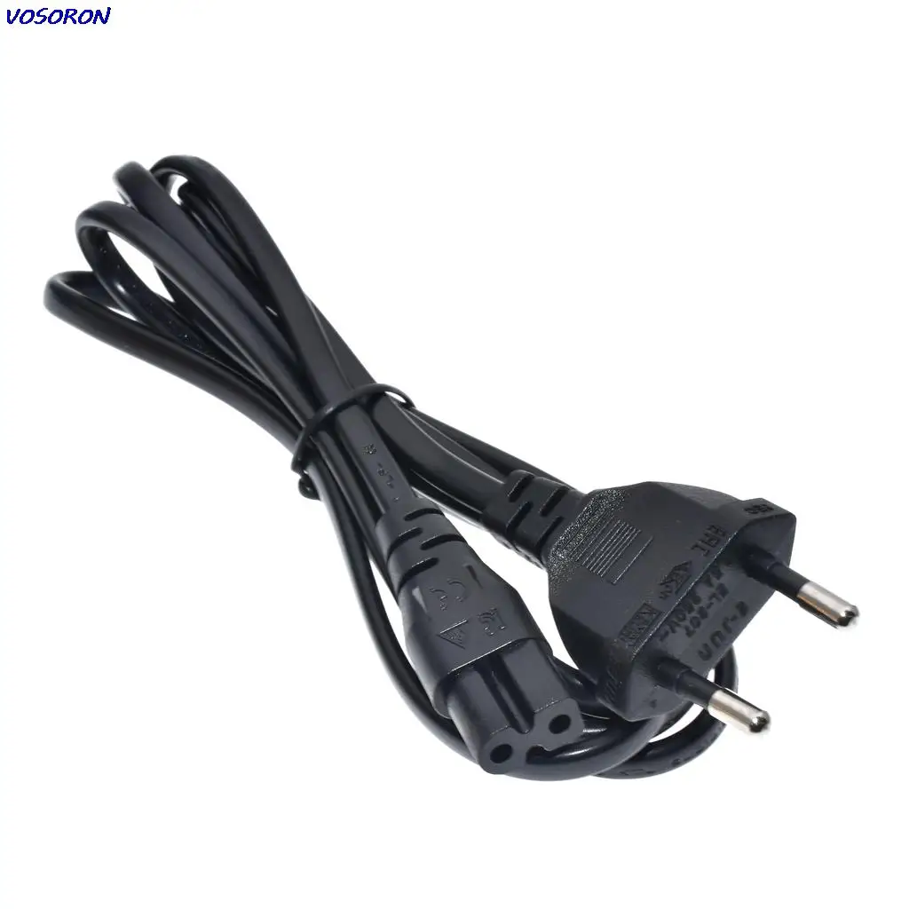 EU Schuko CEE7/16 plug to 2 Slot Polarized Figure 8 AC Adapter Power Cord European Power Adapter to IEC320 C7 AC Power Cord 1.8M