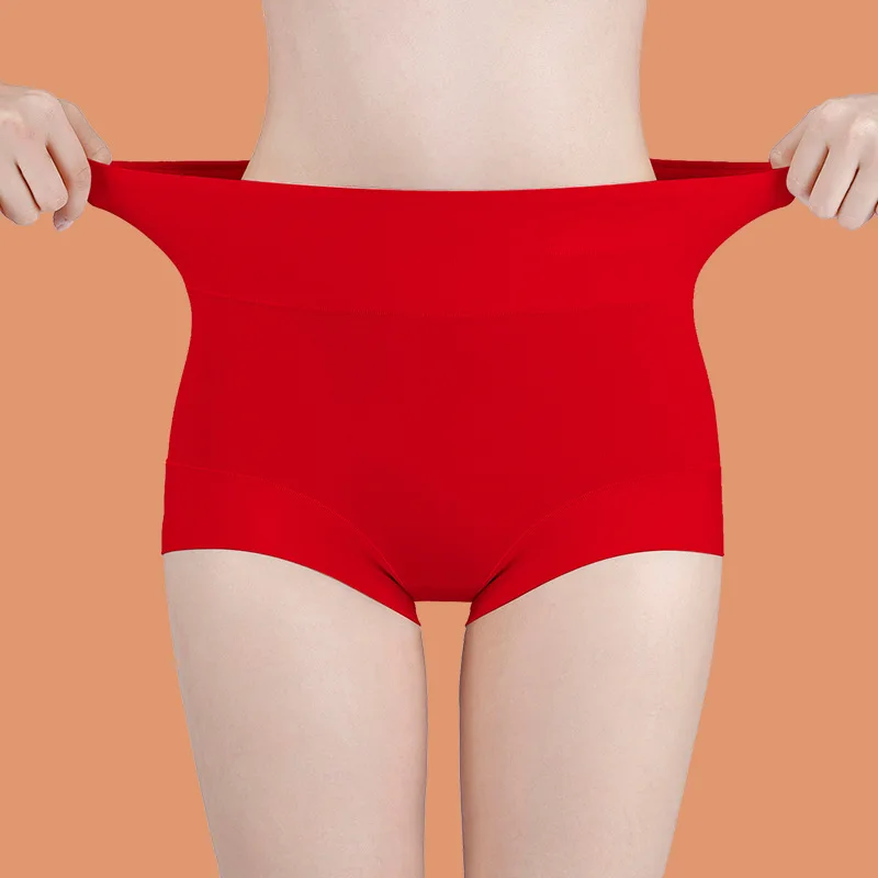 7pcs High Waist Underwear Women 60S Cotton Panties Plus Size Womens Briefs Cozy Female Underwear Tighten Abdomen Safety Shorts