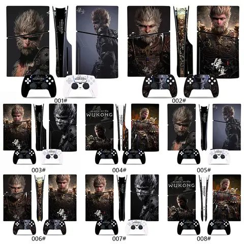 Black Myth Wukong Helkropps Vinyl Skinnklistermärke Dekalskydd Reptålig Skyddande Skin Wrap för PS5 Slim Disc Digital Konsol 10 best sales PS5 Digital Skin - №6