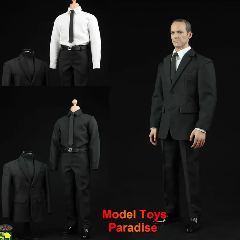 AFS A004 1/6 Men Soldier Business Suit Jacket Shirts Panrs Shoes Fit 12 Inches Movable Wolverine Action Figure Body