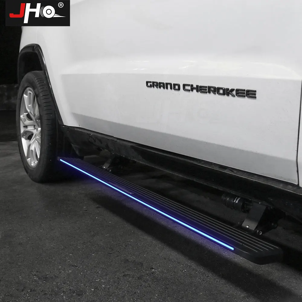 JHO Electric Motor Pedal Running Board Side Step Nerf Bar For Jeep Grand Cherokee 2011-2022 2021 2020 2019 2018 Car Accessories