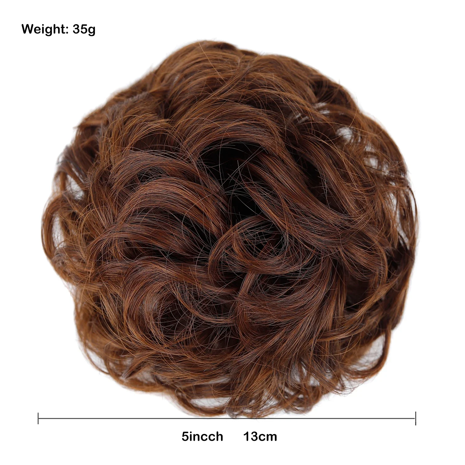 Women Drawstring Curly Messy Hair Bun Synthetic Bridal Wedding Chignon Hair Piece For Daily Use