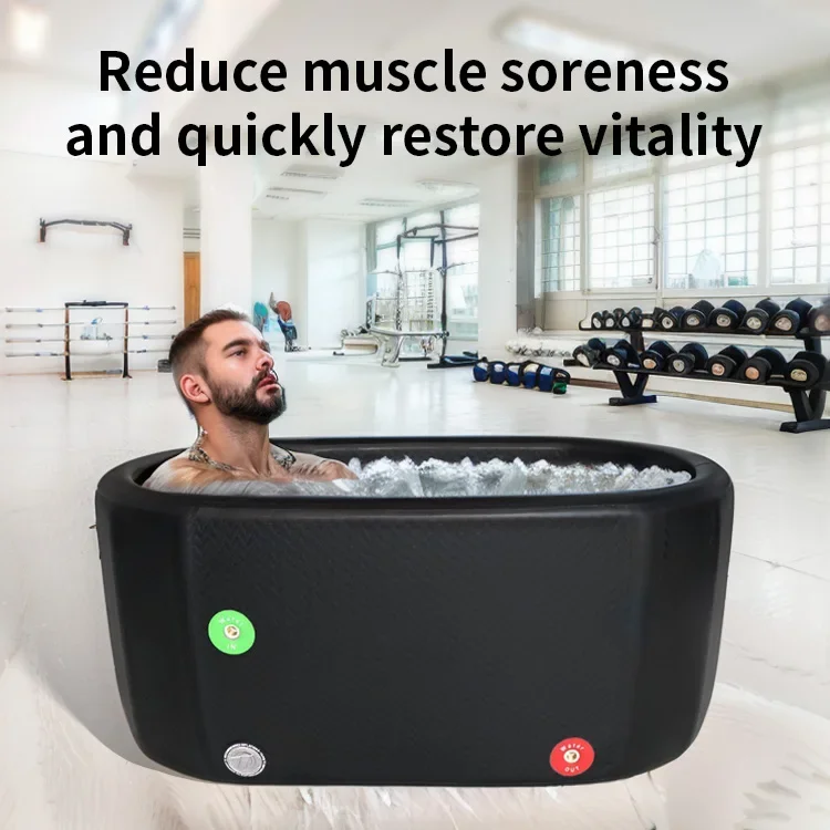 Athlet Fitness Recovery Eisfass aufblasbare PVC gebürstete Stoff kalte Tauch wanne