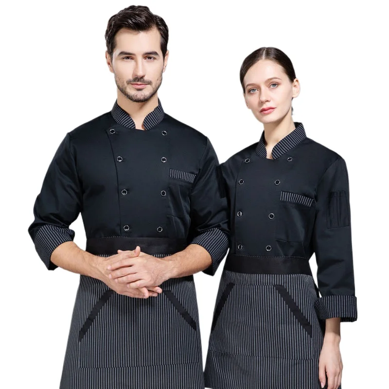 Origianl Chef Overalls Long Sleeves Meal Clothes Apron Sets, Cake Shop Baking Tools