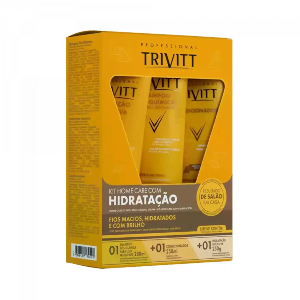 Shampoo + Conditioner + Leave In Trivitt Home Care Itallian 480Ml