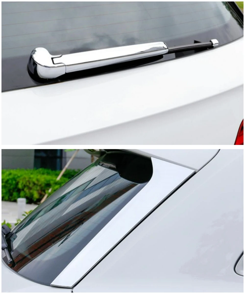 

Rear Tail Trunk Door Window Sequin Wing Decor Panel Window Wiper StripCover Trim For Audi Q5 2018 - 2020 Exterior Accessories