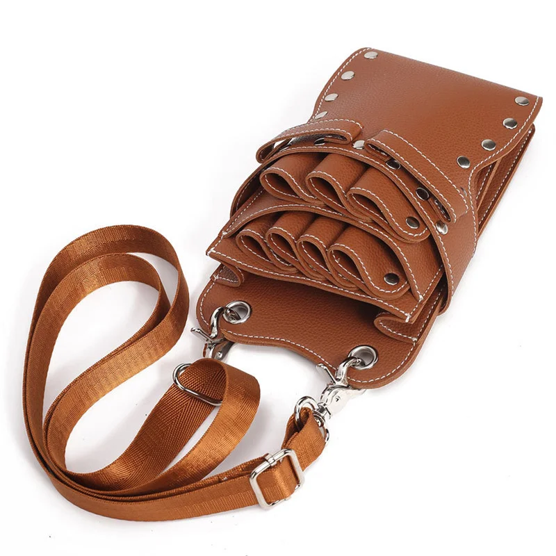 1PC 7ポケットプロ用ヘアカットシザーバッグ（サロン・理容師向け）- シザークリップホルスターポーチホルダーケースベルト - ペット用シザーバッグ