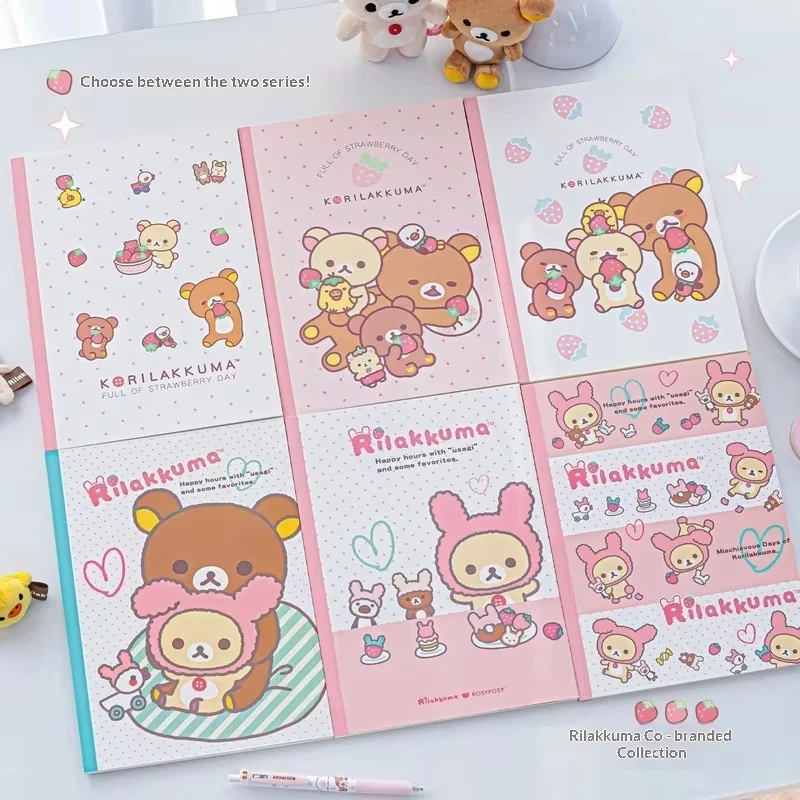 Picture 4: RosyPosy New Rilakkuma B5 Notebook 3 Pack Lined Pages Glue Bound Cute Cartoon Diary Journal For Office School Stationery Use
