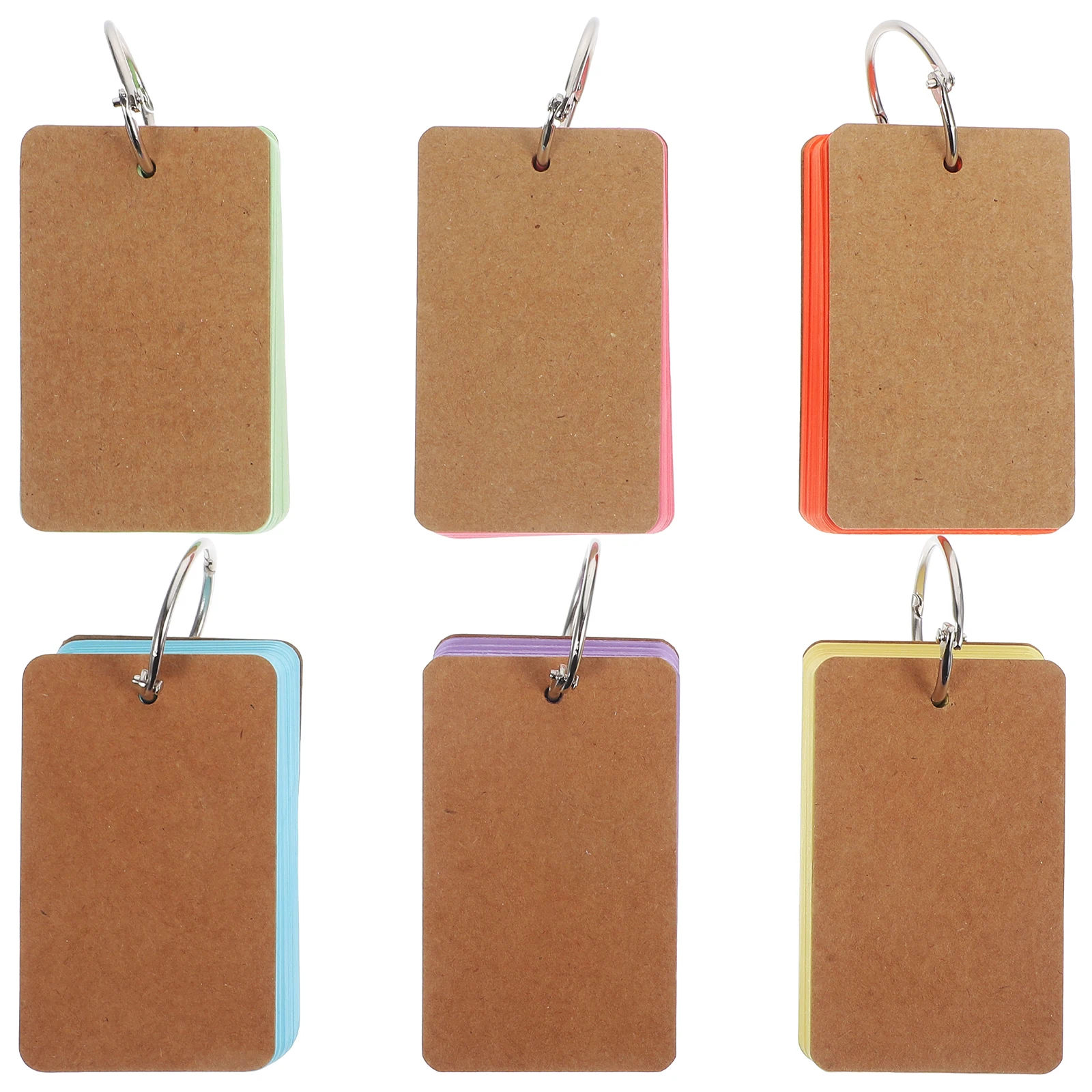 

6 Books 50 Pages Blank Cards Vocabulary Memory Note Flash Mini Small Office School Index Study Business Card Printing