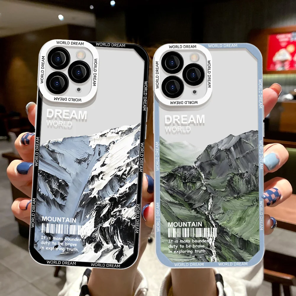 Snow Mountain Scenery Phone Case For Samsung S24 S23 Ultra Cases Samsung Galaxy S23 Plus S22 S21 S20 FE S22Ultra S 23 Back Cover