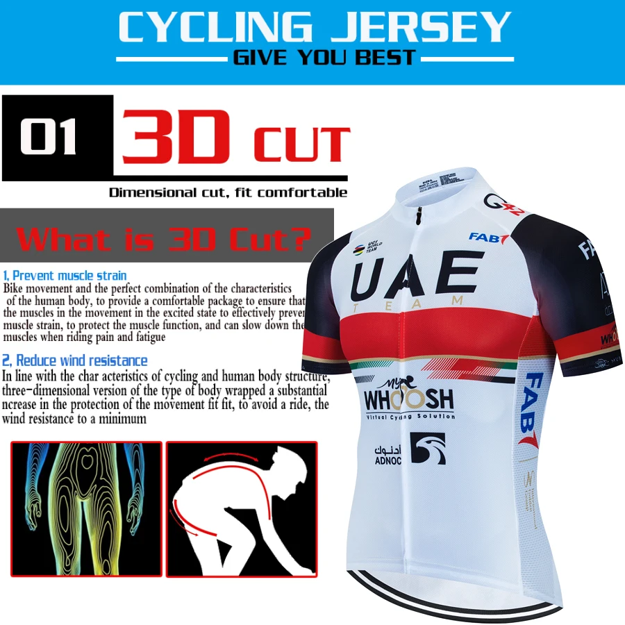 UAE Cycling Man Men's Pants Gel Sports Clothing Bike Clothes Shorts Sets Jersey 2024 Summer Set Blouse Shirt Mtb Bib Male Outfit