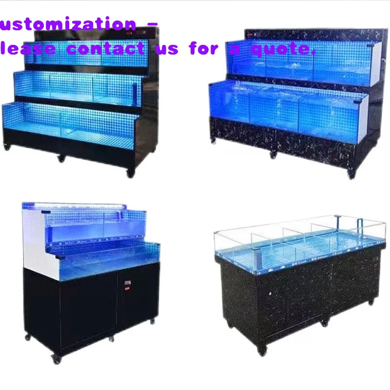 custom.Custom Black Rectangle Fish Lobster Live Seafood Aquariums Restaurants Supermarkets Three Layers Outdoor Use