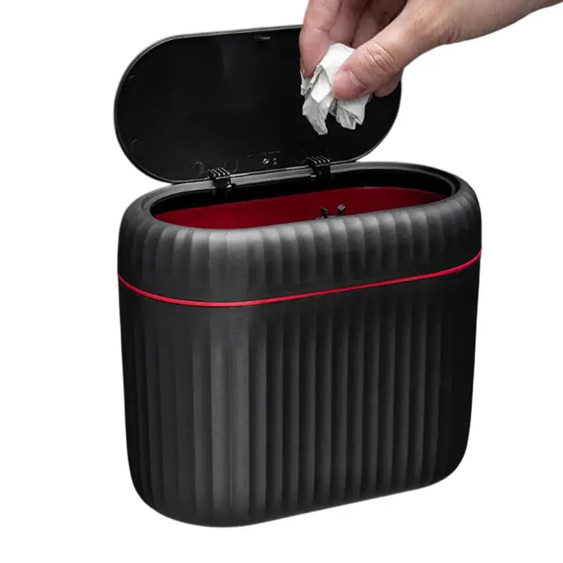 Confrontal-Poubelle de stockage des ordures avec couvercle, Conteneur, Accessoires de voiture