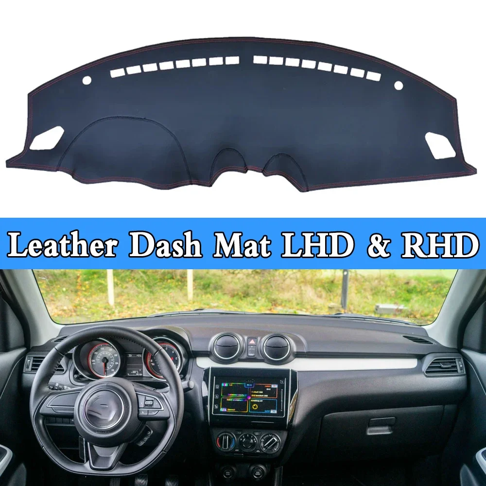 Автомобильные аксессуары, кожаный коврик для приборной панели, коврик для приборной панели, ковер для Suzuki Swift A2L Sport 2018 2019 2020 2021 2022