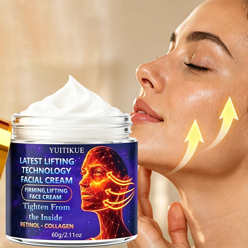 YUITIKUE Retinol Collagen Lifting Facial Cream 60g, Advanced Firming Tech Tighten Skin & Lift Facial Contours