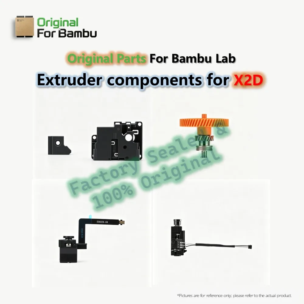 Original Bambu Lab X2D Extruder Parts, Left/Right Filament Sensor, Extruder Gear, Front Cover Assembly, 3D Printer Accessories