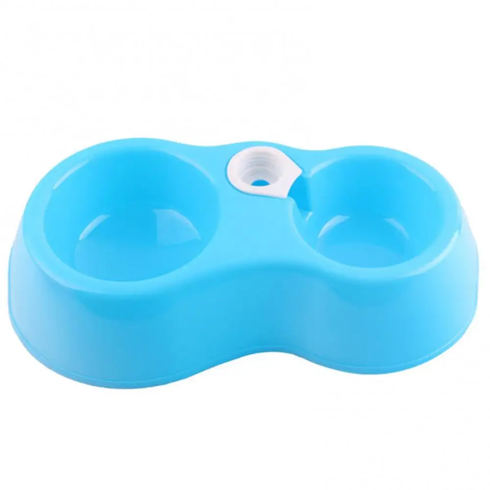 Pet Feeder Bowl Cat Dog Drinking Fountain Pet Double Bowl Dual-purpose Pluggable Water Bottle Dog Supplies