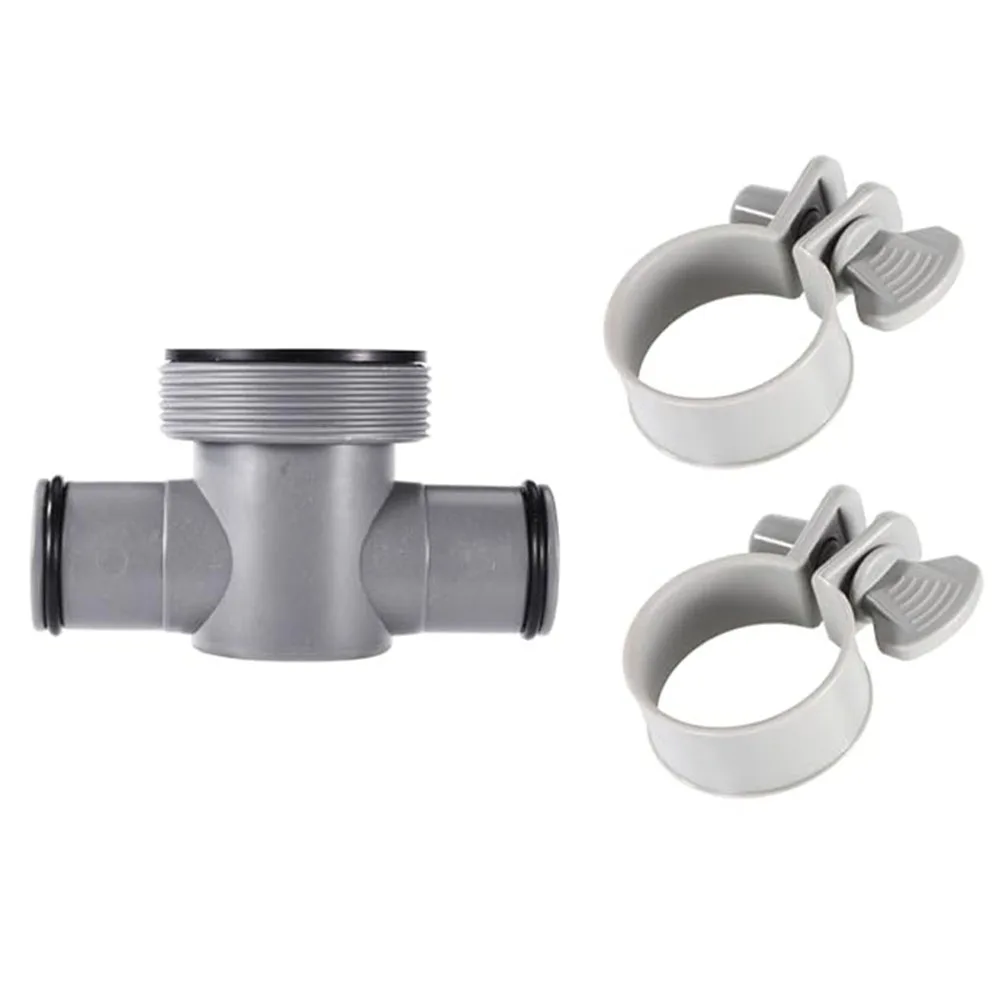 Pool Hose Connector Kit 3 Pieces for Coleman and For Intex P61408 Compatible Filters with Leak Resistant O Rings and Hose Clamps