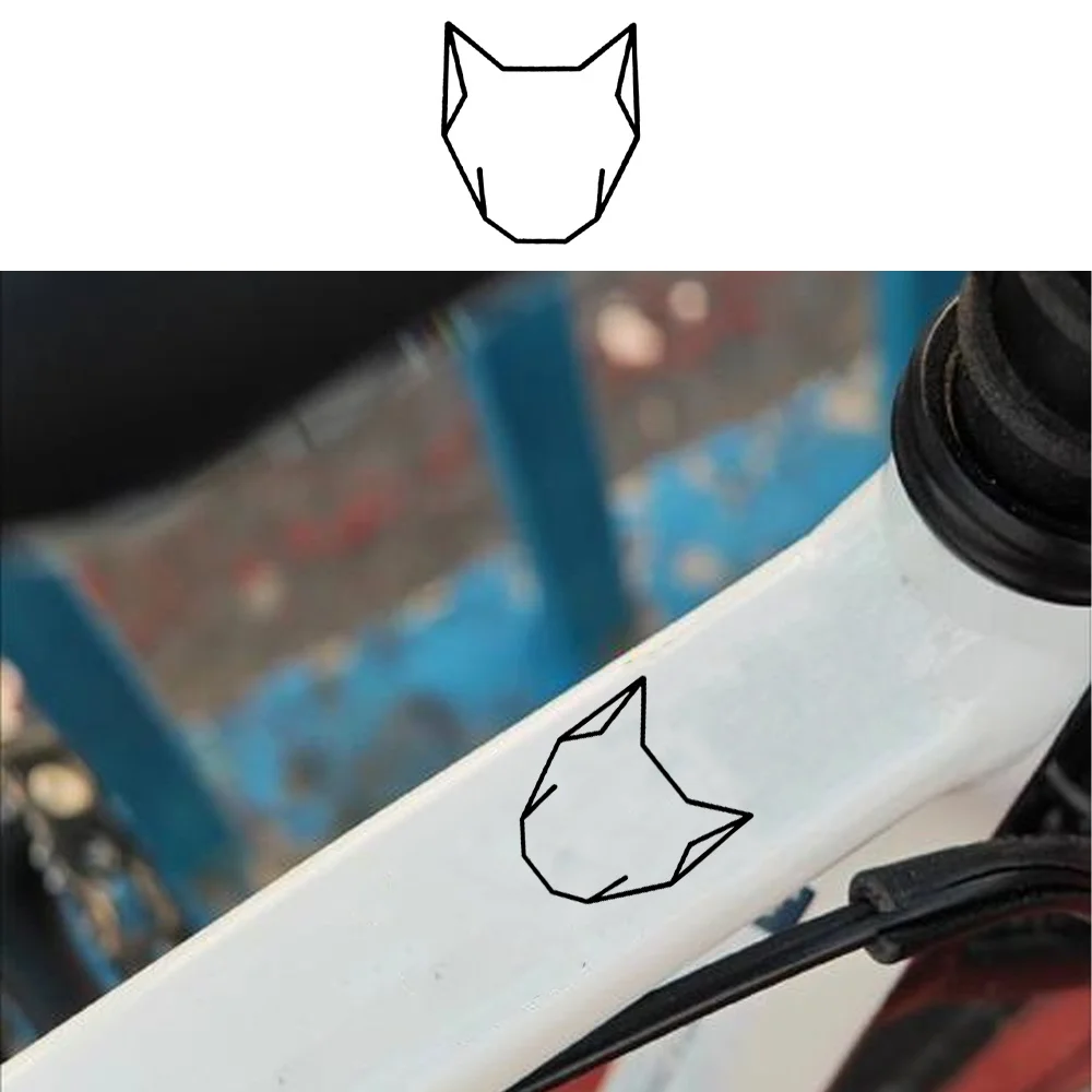 Wolf Head Sticker MTB Bike Frame Vinyl Decal 2D Flat Waterproof Bicycle Top Tube Motorcycle Decoration