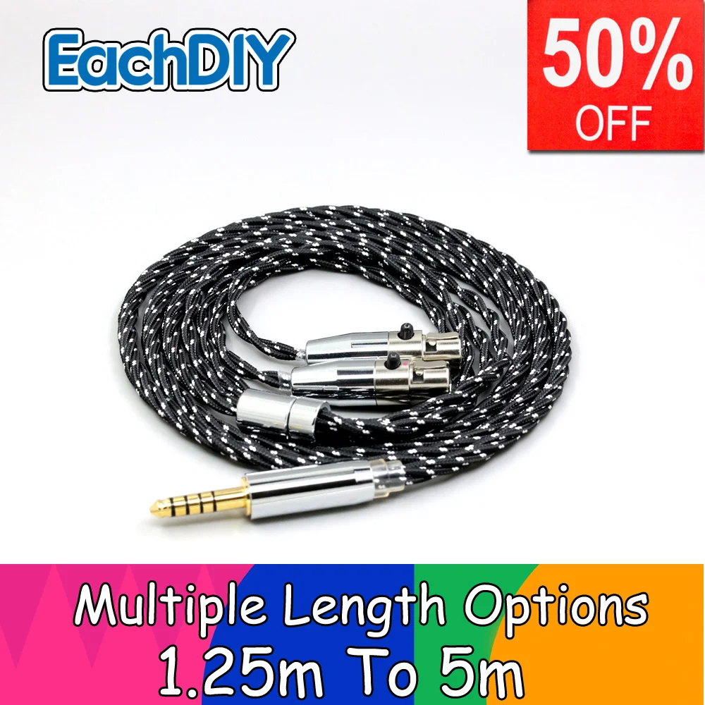 

Twisting Nylon Earphone Cable OCC Mixed OFC For LCD-3 LCD-2 LCD-X LCD-XC LCD-4z LCD-MX4 LCD-GX lcd Audeze Headphone LN008709
