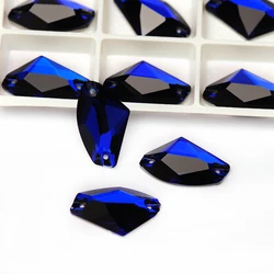 Galactic Dark indigo Crystals Strass Rhinestone Flatback Sewing 2 Hole Stones Glass For DIY Garment Wedding Dress