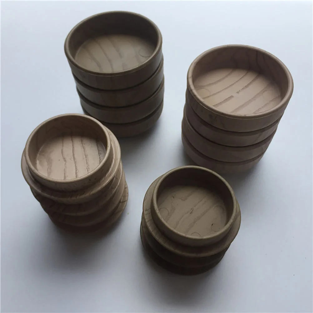 

4Pcs Wood Grain Chair Leg Floor Protectors Plastic Furniture Feet Covers Silence Pads for Hardwood Floor Protection