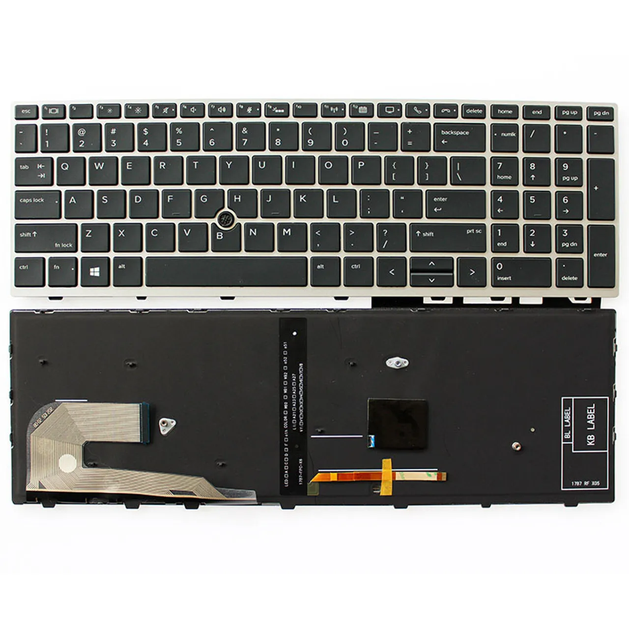 Laptop Keyboard With Backlit With Point Stick With Frame  US For HP ZBook 15u G5 ZBook 15u G6  L17971-001