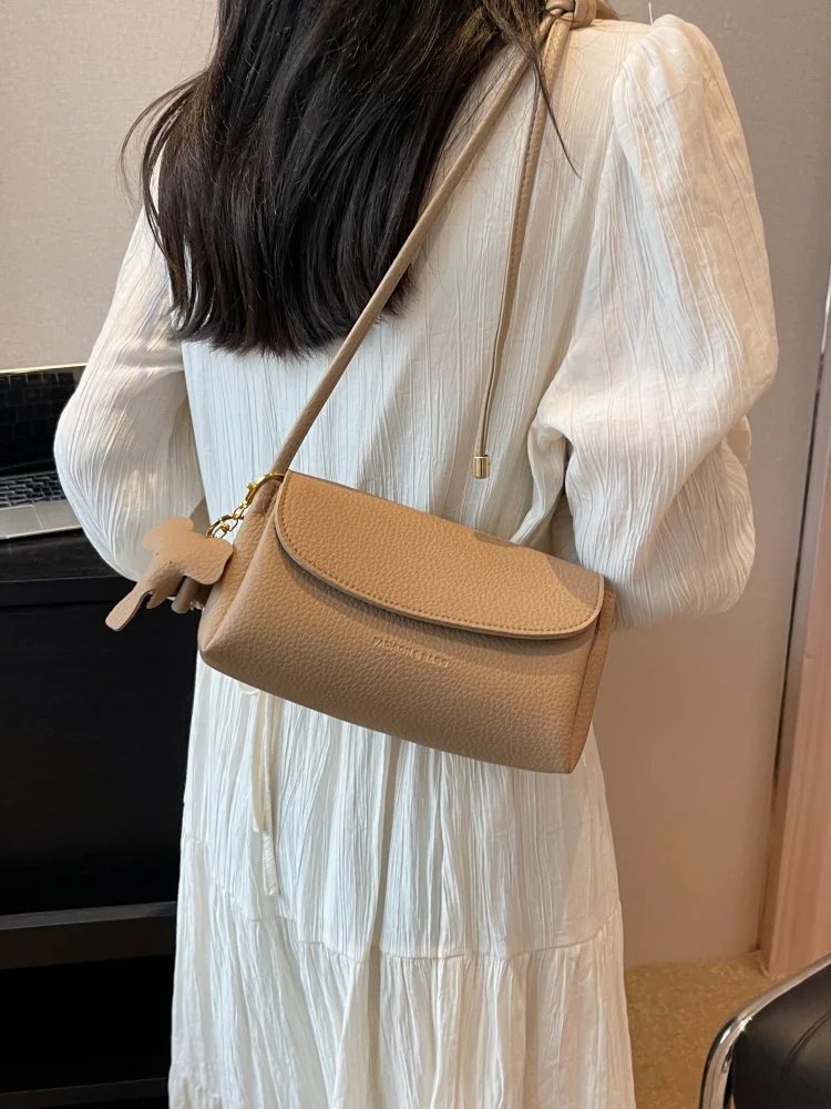 

Luxury Soft Leather oulder Bag Women's Large Capaci Slant Crossbody Bag Trendy Briti Sle Travel Handbag