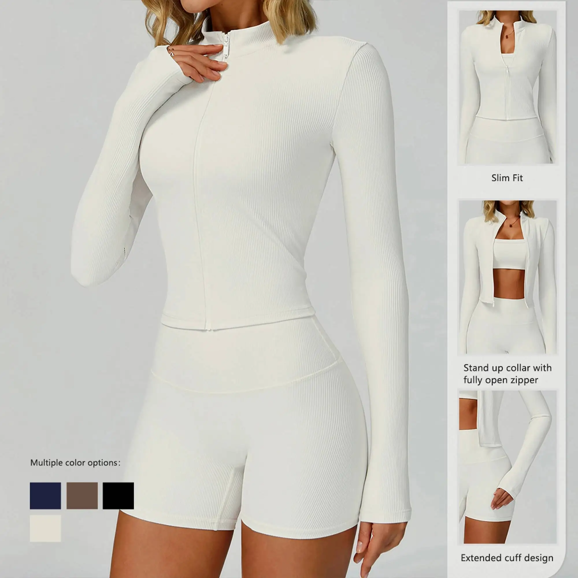 

Комплект Fiess для женщин, дышащая куртка для йоги с длинными рукавами, повседневная спортивная одежда для бега, спортивные брюки с высокой талией