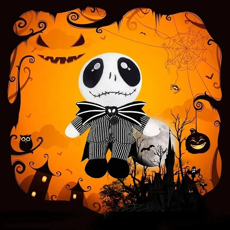 Marionnette en peluche pour enfants, jouets doux d'environ 15 à 17 cm, cadeau mignon pour garçon et fille, le cauchemar avant noël, Jack Skellington, nouvelle collection