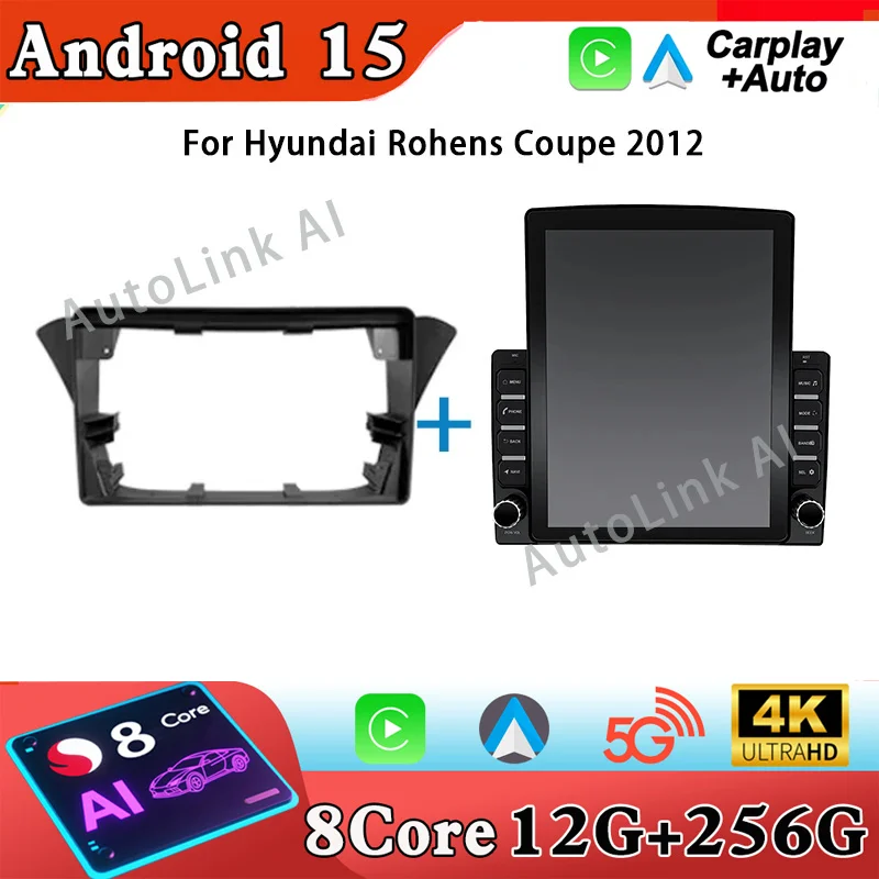 

GPS Navigation For Hyundai Rohens Coupe 2012 Car Multimedia Video Player Radio Stereo Android Auto 4G WIFI Head Unit No 2din dvd
