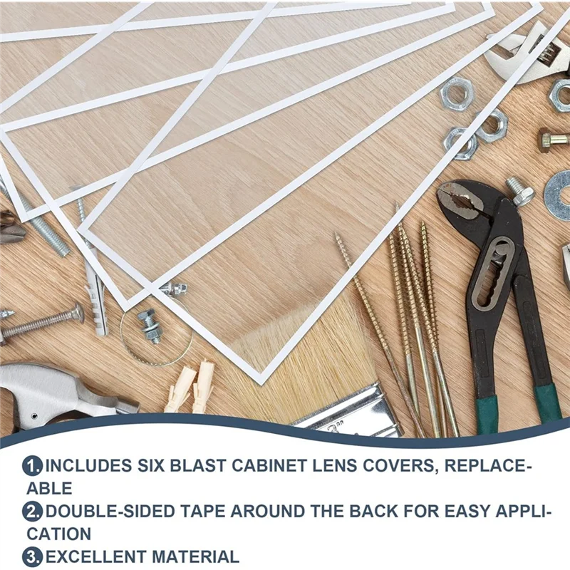 غطاء عدسة السفع الرملي البديل من ABKU مكون من 6 قطع من طبقة السفع الرملي الكاشطة - بوليستر 23 × 11 بوصة أ #2