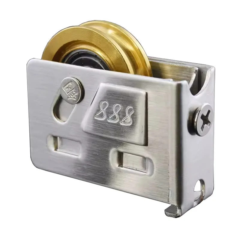 888-T Stainless Steel Sliding Door Plastic Steel Window Pulley Aluminum Alloy Glass Brass Wheel Muted Roller House Hardware
